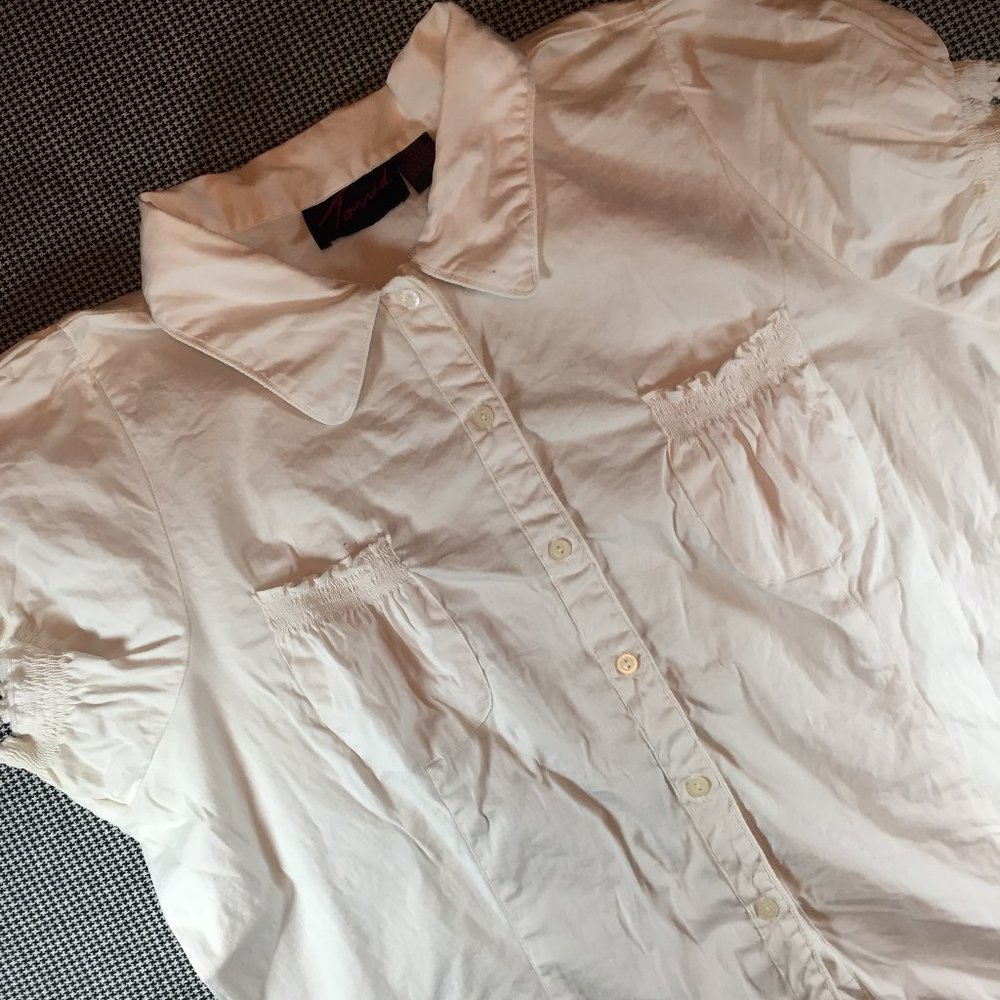 Sweet White Button-down Shirt, Torrid Sz 3